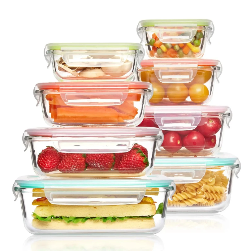 Meal Prep Glass Containers - Boîtes de conservation alimentaire en verre,