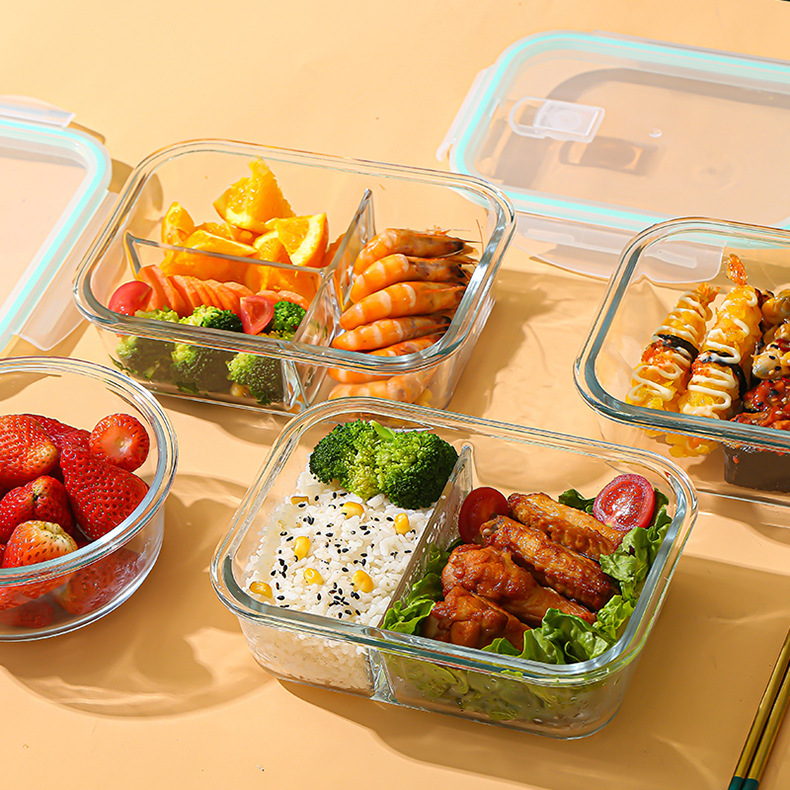 Meal Prep Glass Containers - Boîte de conservation en verre borosilicate