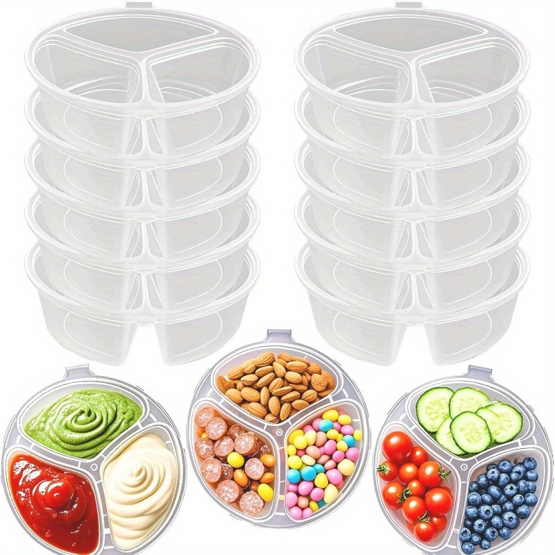 Meal Prep Restaurant - Récipients alimentaires jetables ronds à 3