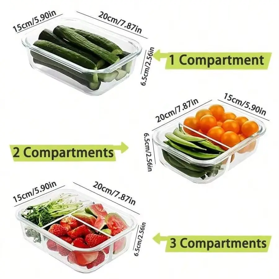 Meal Prep Glass Containers - Conteneur de stockage alimentaire yesGlass avec