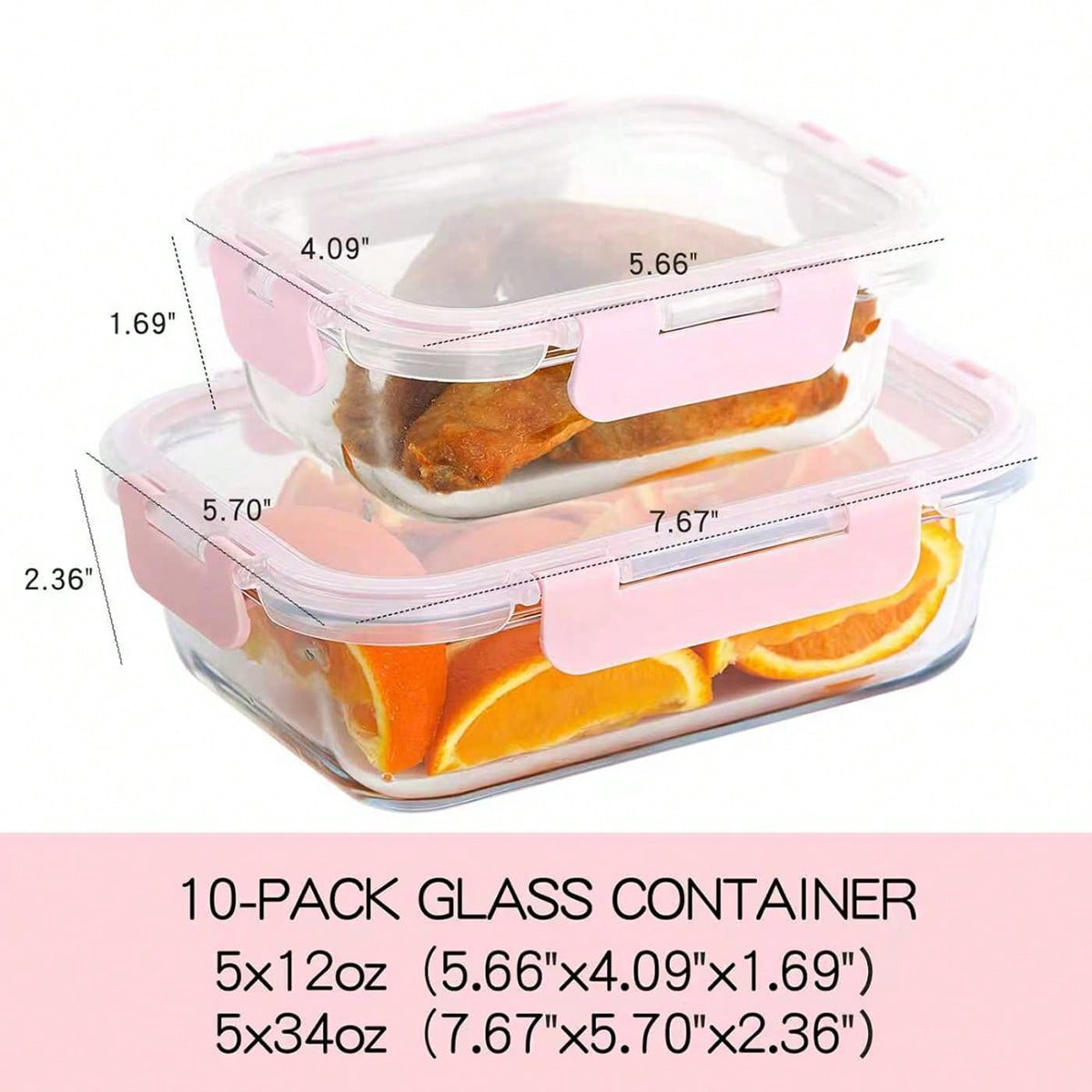 Lot de 10 récipients en verre  - Meal Prep Glass Containers avis et prix