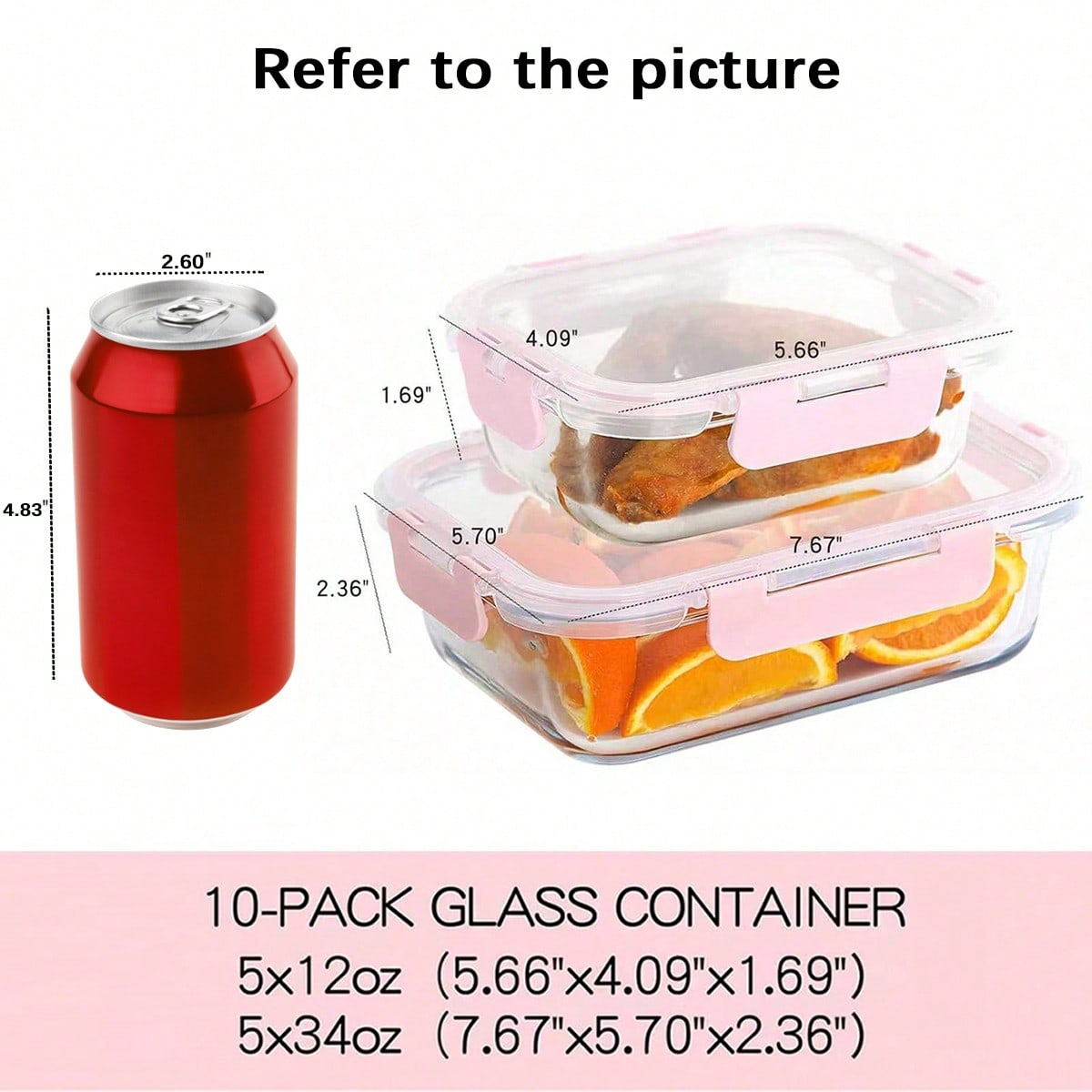 Lot de 10 contenants en verre  - Meal Prep Glass Containers avis et prix